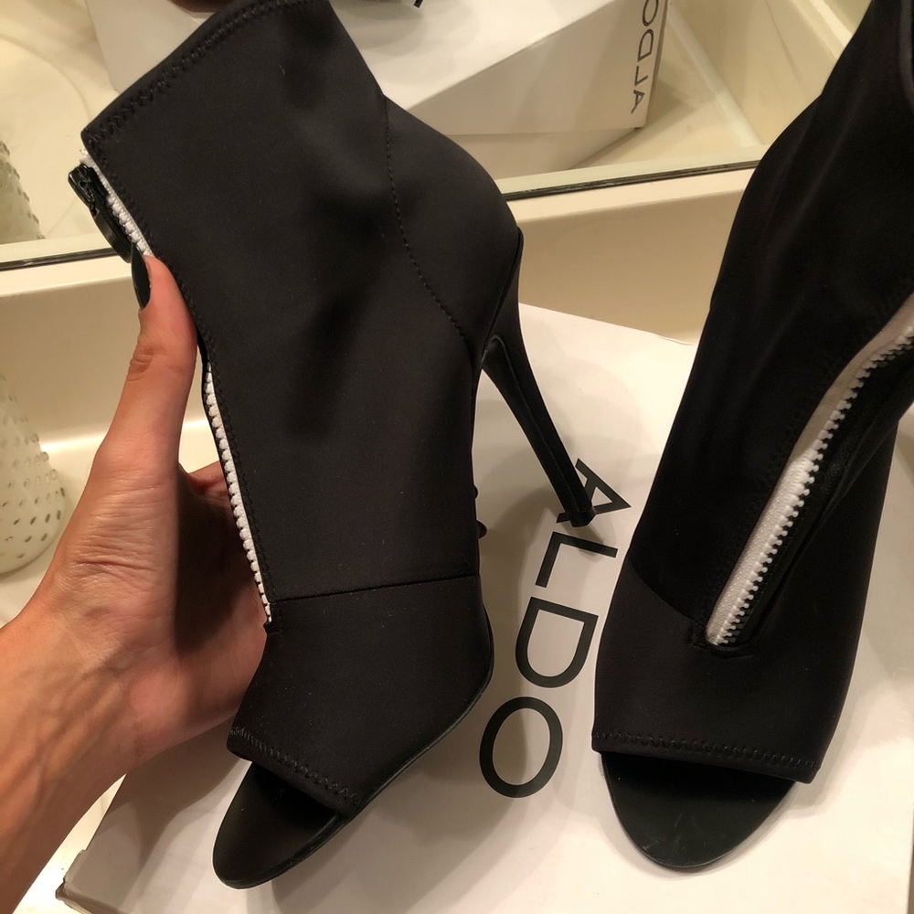 ALDO open toe high heels booties